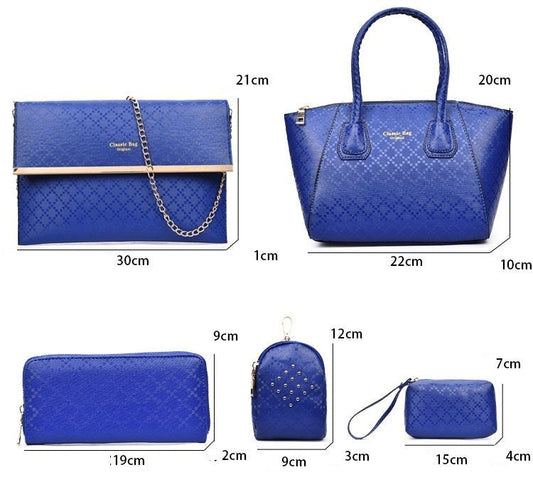 Women 6Pcsset Handbags Girls PU Leather Crossbody Bag Tote Casual Casual Bag Brand Designer Composite Messenger Bag Clutch Purse Wallet Cjdropshipping