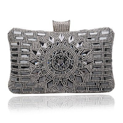Acrylic Diamond Chain Evening Clutch eprolo