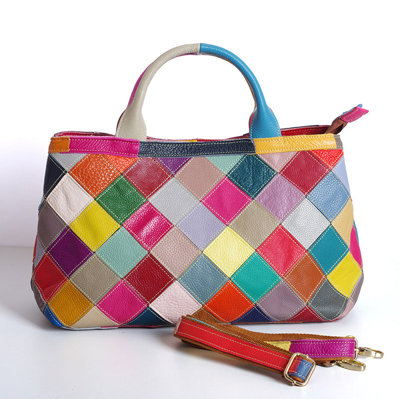 Leather top layer cowhide handbags Cjdropshipping