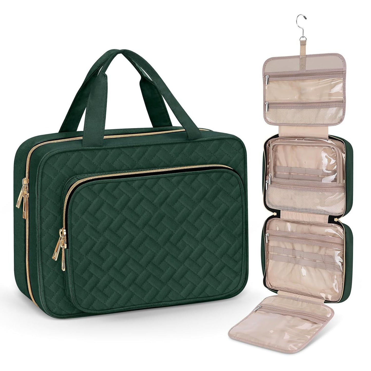 Travel business storage bag, a large-capacity hand-held toiletry bag for business trips, can be hung for dry and wet separation for toiletry and storage Hypersku