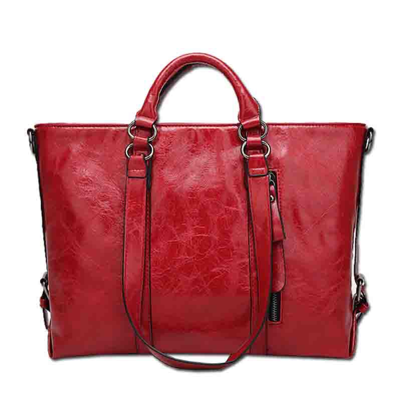 Oil Waxed Leather Crossbody Tote Classy’s
