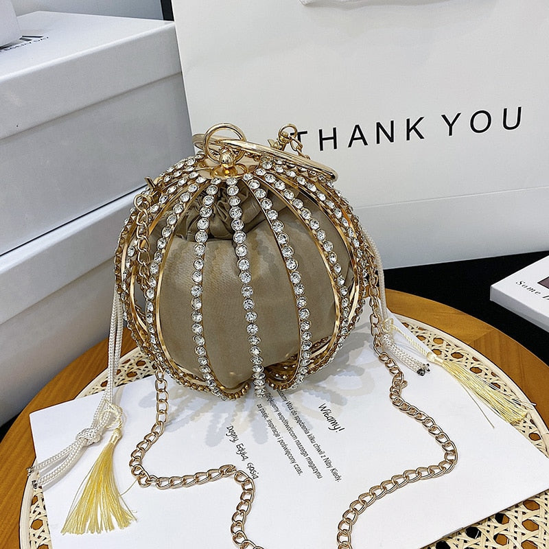 Diamond Pearl Flower Evening Bag eprolo