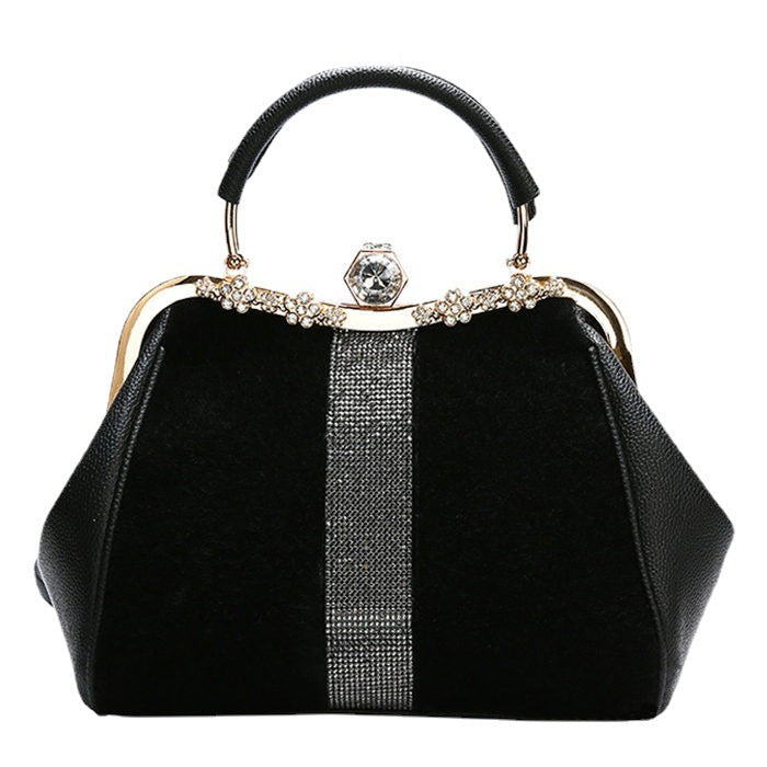 Cross-border new women's handbags inlaid with diamonds, versatile and high-end messenger bags, atmospheric shoulder clip bags for women Classy’s