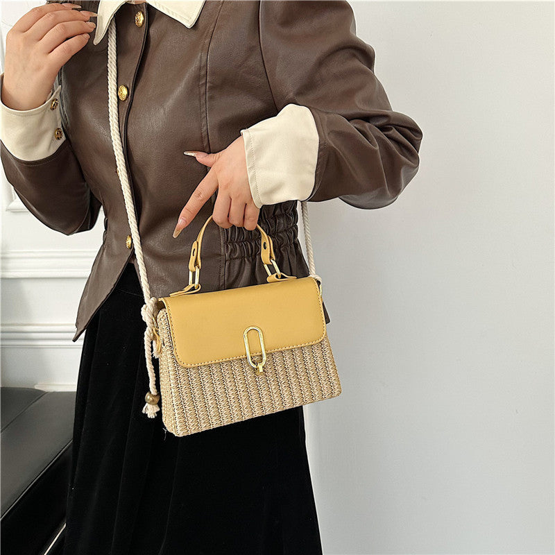 Rattan Woven Crossbody Straw Bag Classy’s