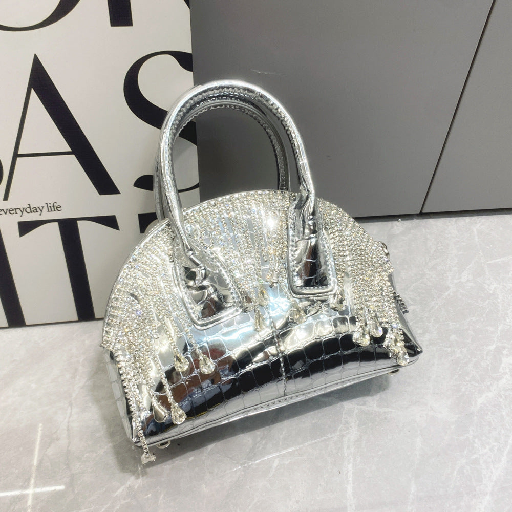 One-shoulder Crossbody Glossy Diamond Tassel Handbags Cjdropshipping