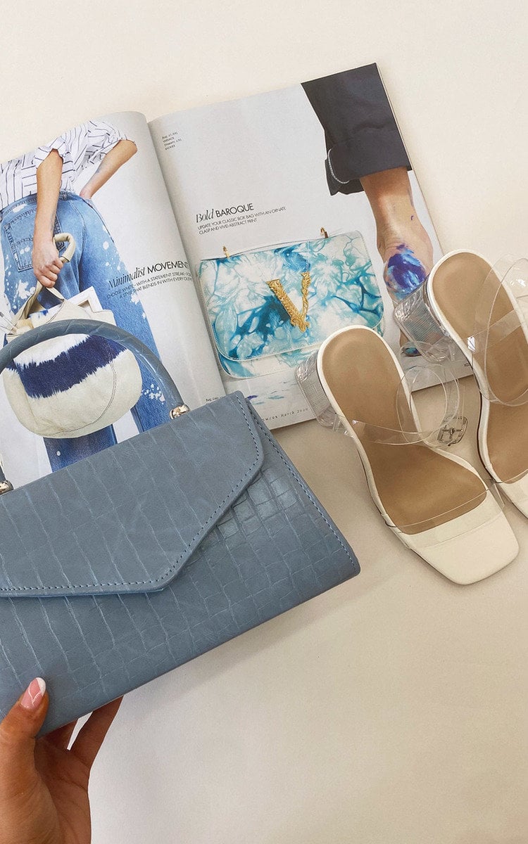 Croc Print Handbag Moda