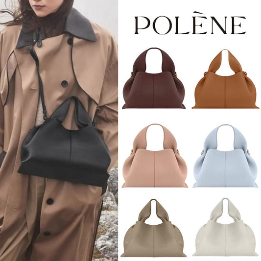 polene cloud bag, genuine leather French dumpling bag, high-end hand-held crossbody bag for women Hypersku