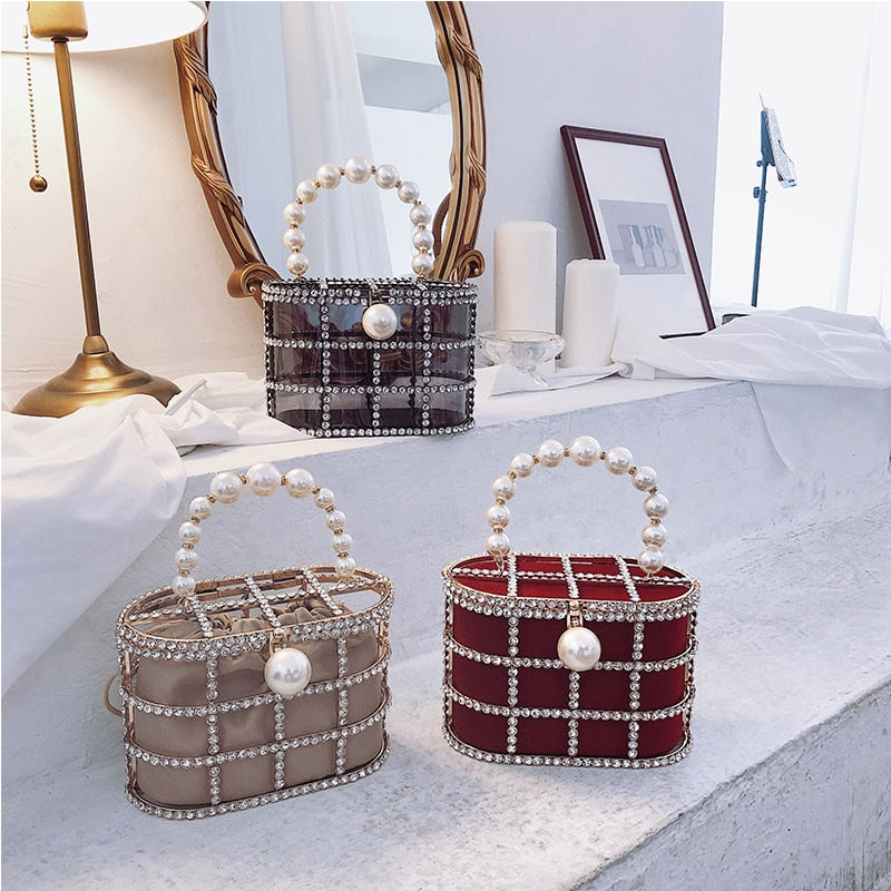 Leopard Zebra Pattern Diamonds Basket Evening Clutch Bags Women Luxury Purses Preal Beaded Metallic Handbags Ladies Wedding Bag eprolo