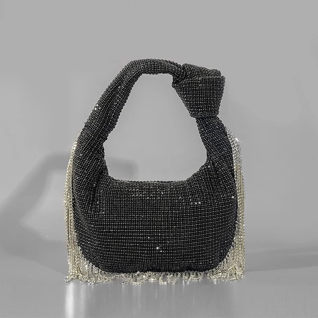 Fashion Tassel Rhinestone Women Handbags Designer Knotted Handle Hand Bags Luxury Diamonds Evening Party Purses Lady Clucth Bags eprolo