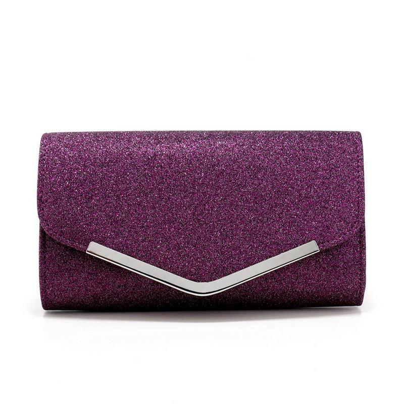 Frosted Sequins Light Luxury Dinner Bag High-grade Metal Decoration Cjdropshipping