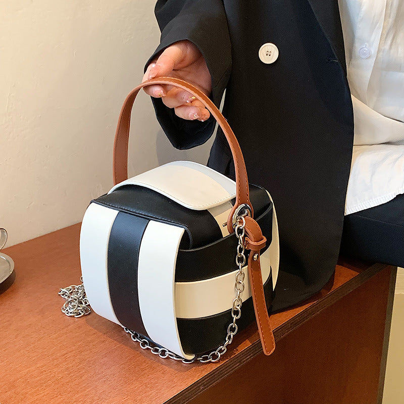 Leather Handbags For Women Vintage Spliced Fashionable Cjdropshipping