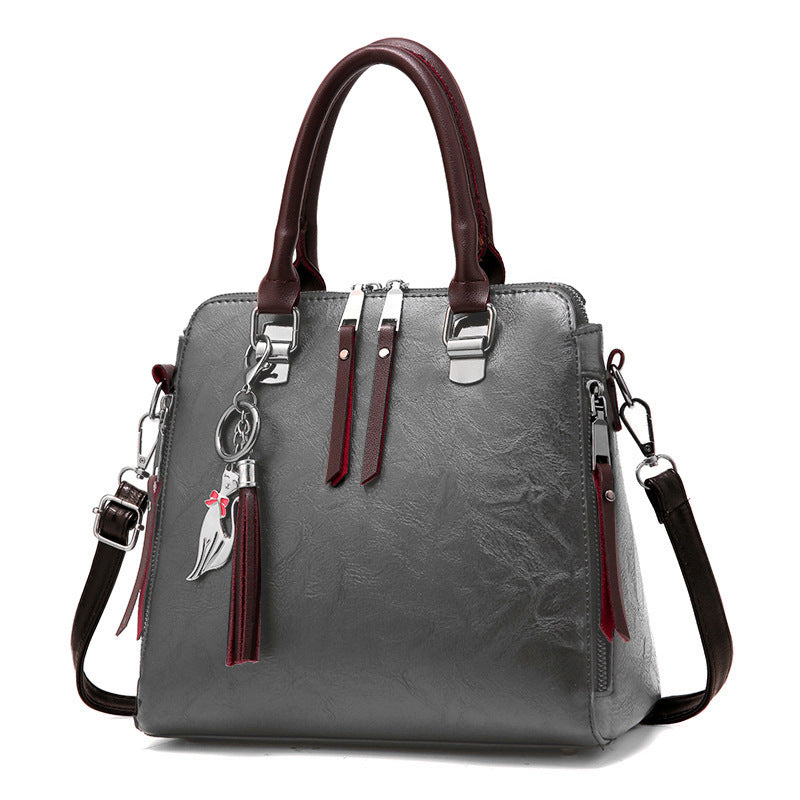 Bags for women 2024 autumn and winter new fashion retro handbags large capacity fox pendant women's bag shoulder messenger bag Classy’s