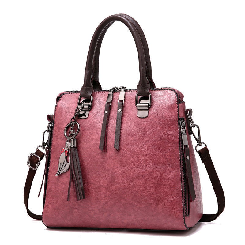 Bags for women 2024 autumn and winter new fashion retro handbags large capacity fox pendant women's bag shoulder messenger bag Classy’s