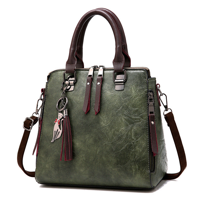 Bags for women 2024 autumn and winter new fashion retro handbags large capacity fox pendant women's bag shoulder messenger bag Classy’s