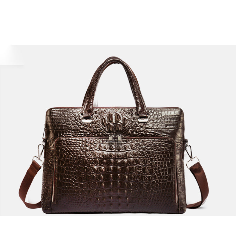 Crocodile Leather Laptop Briefcase for Men eprolo