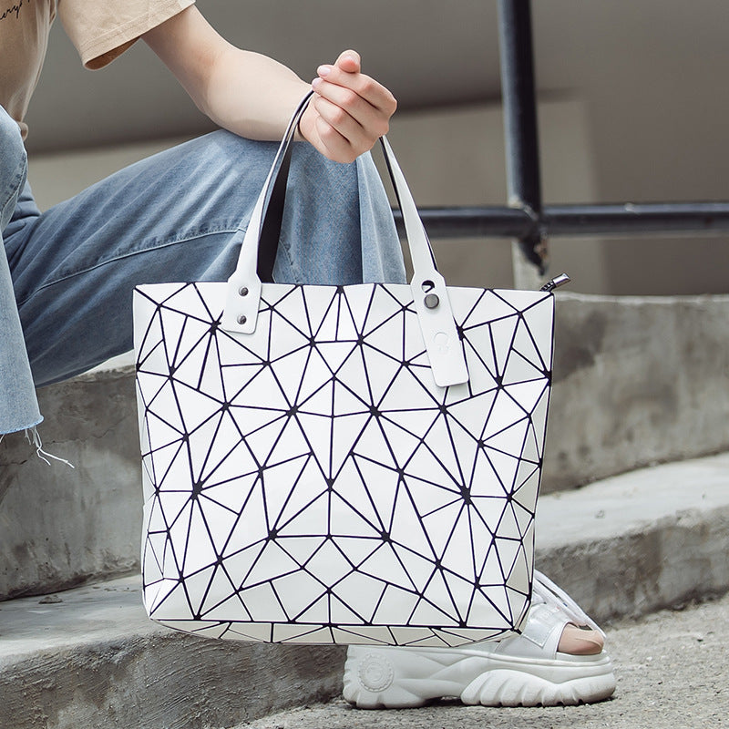 Geometric PU Large Tote Classy’s