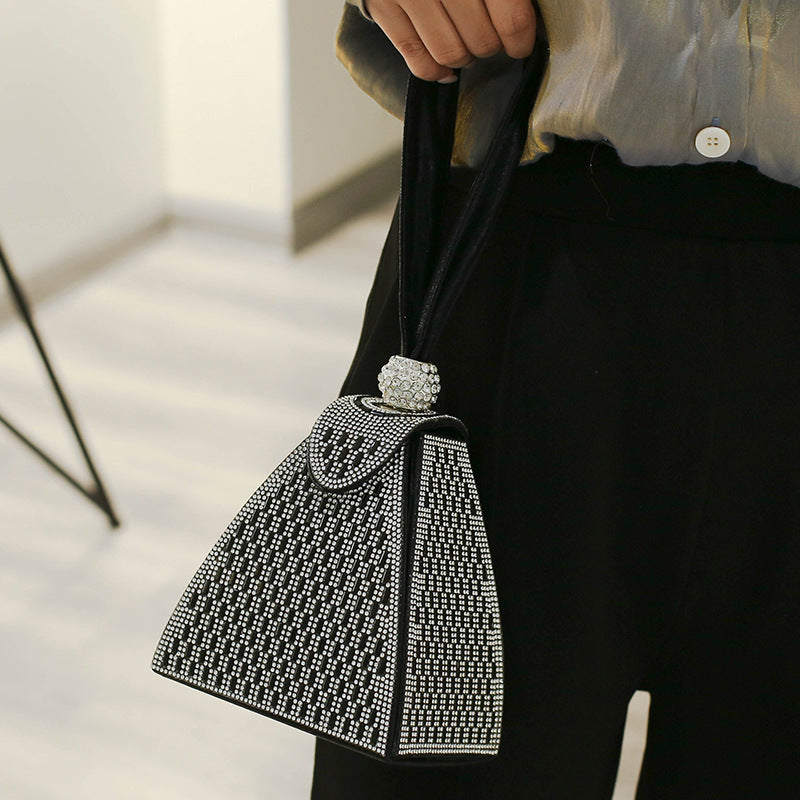 Diamond Studded Triangle Evening Bag Classy’s
