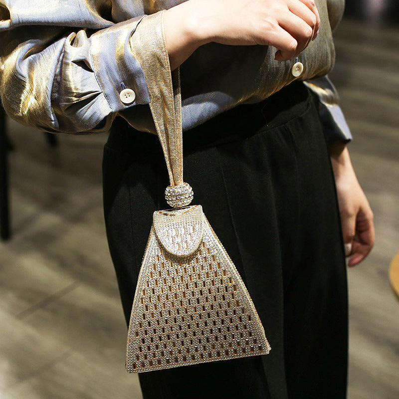 Diamond Studded Triangle Evening Bag Classy’s