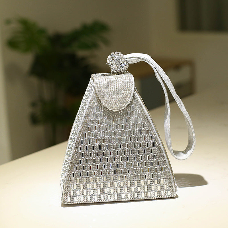 Diamond Studded Triangle Evening Bag Classy’s