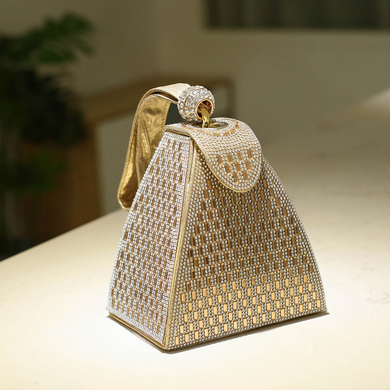 Diamond Studded Triangle Evening Bag Classy’s