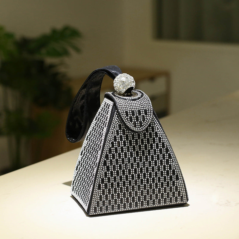 Diamond Studded Triangle Evening Bag Classy’s