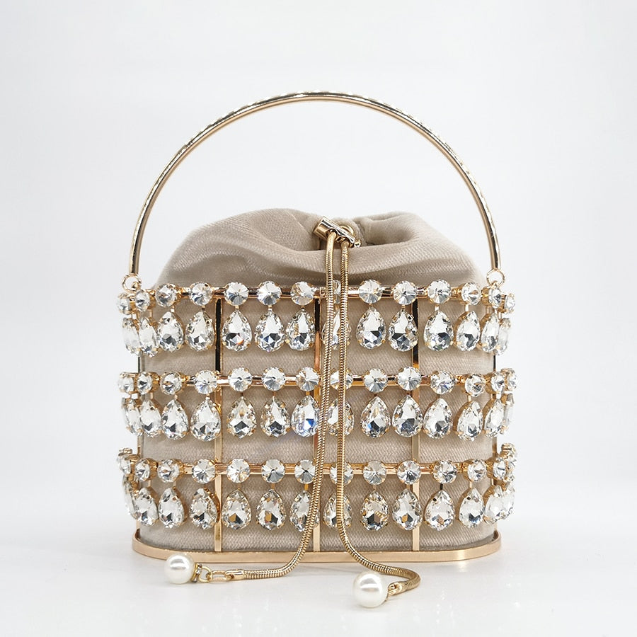 Crystal Rhinestone Velvet Evening Clutch eprolo