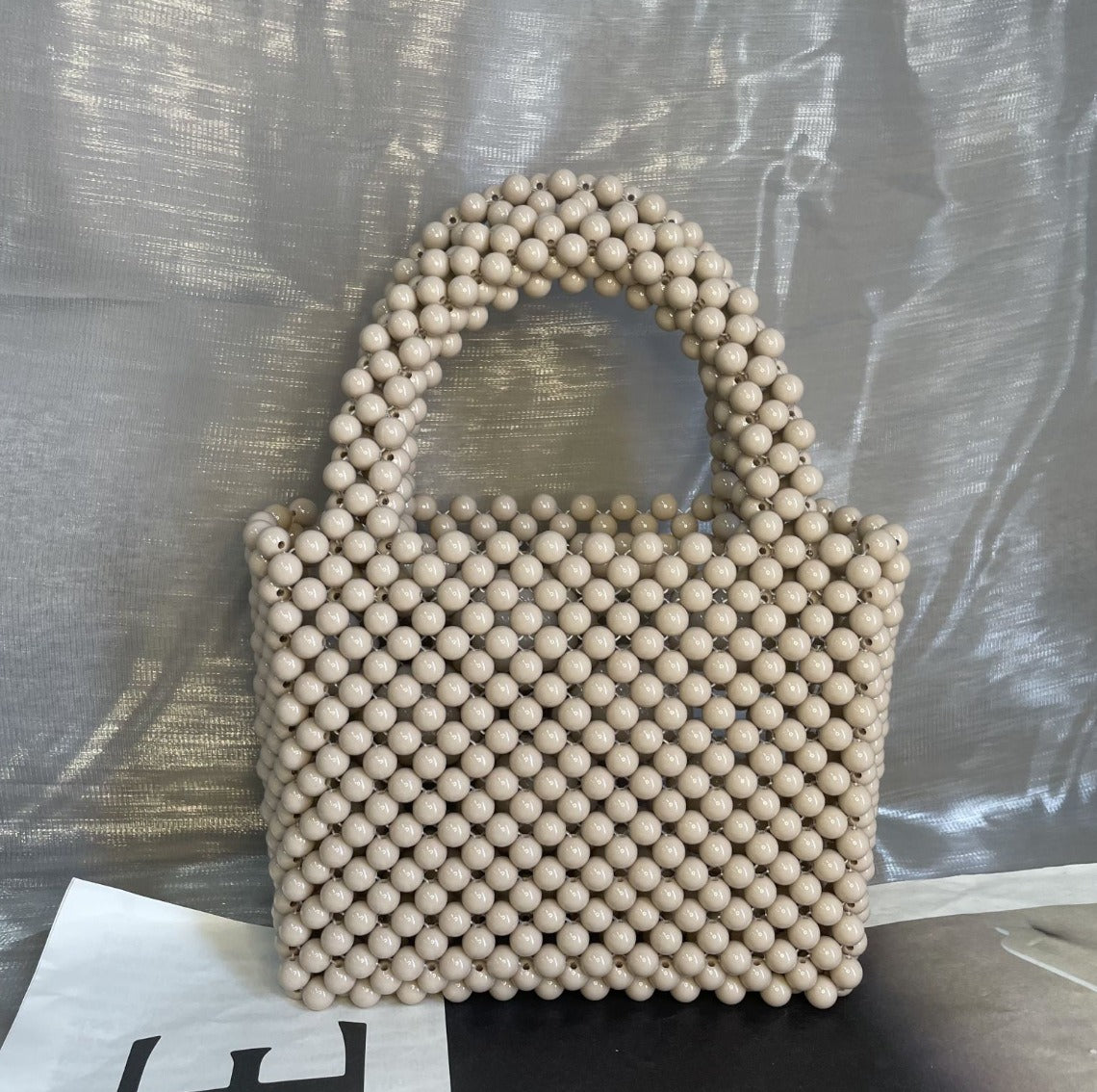 Beaded Bags Fashion Solid Color Beaded Handbags eprolo