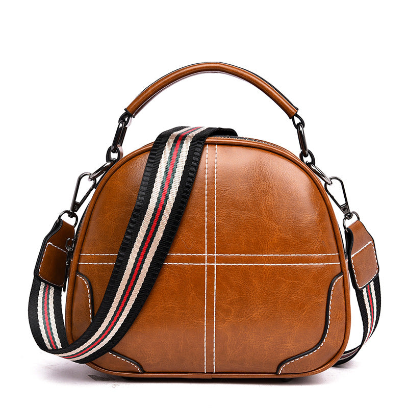 New simple and versatile fashion stitching handbags Cjdropshipping