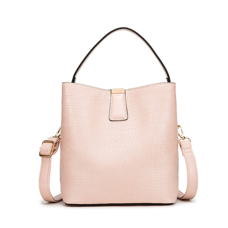 Crocodile Pattern Bucket Bags Leather Handbags Women Crossbody Bags Totes Ladies Shoulder Messenger Bag Female Purses eprolo