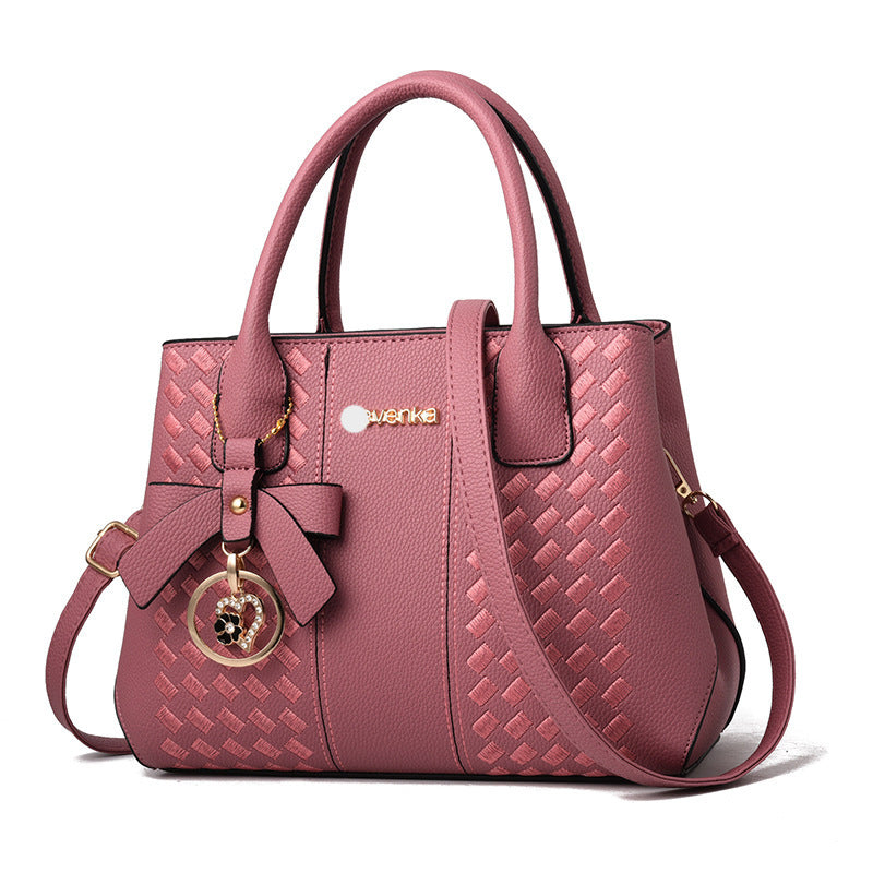 Bag women 2021 European and American fashion handbags trendy middle-aged embroidered thread one-shoulder messenger bag handbag Classy’s