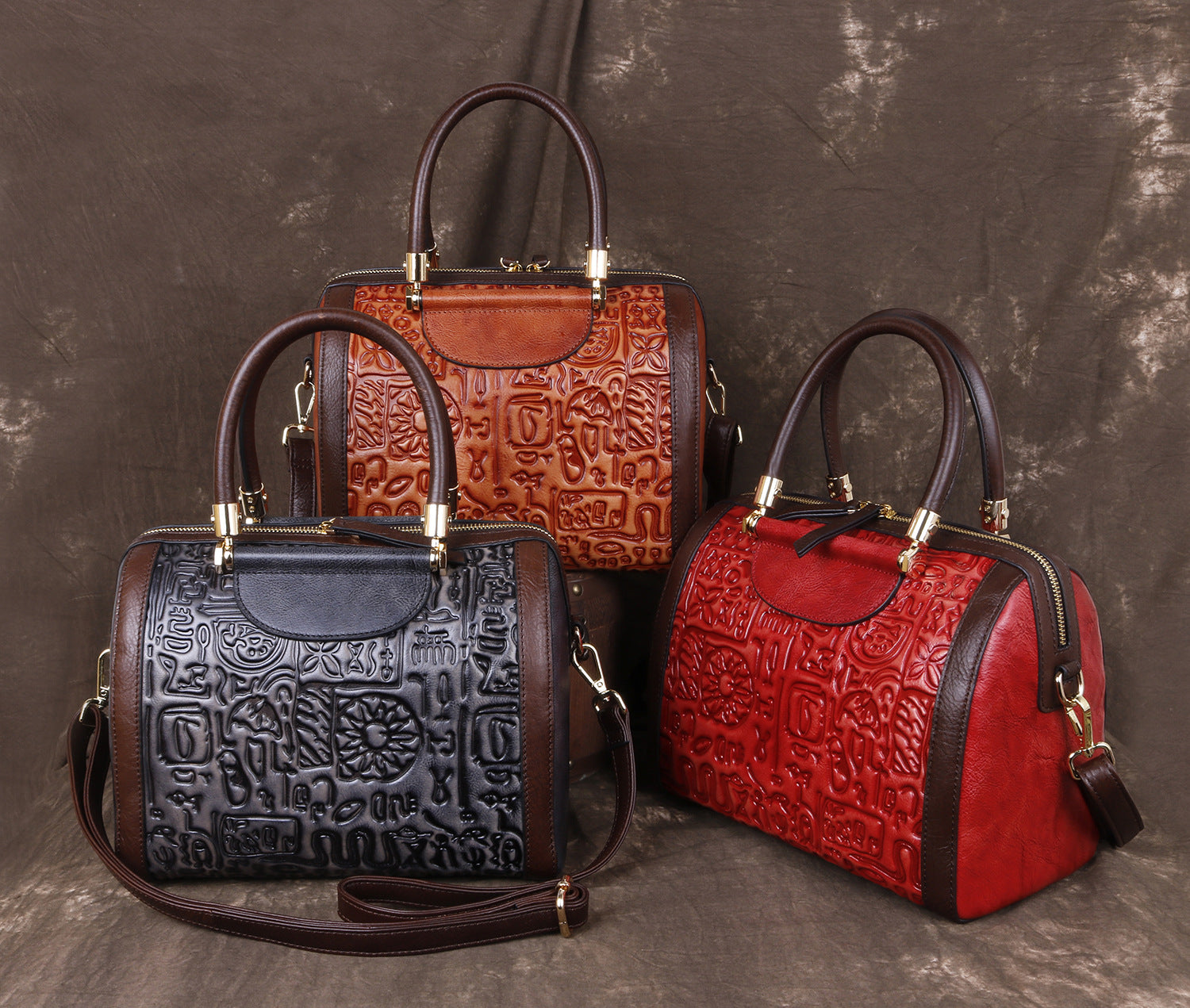 Retro Three-dimensional First Layer Cowhide Shoulder Handbag Cjdropshipping