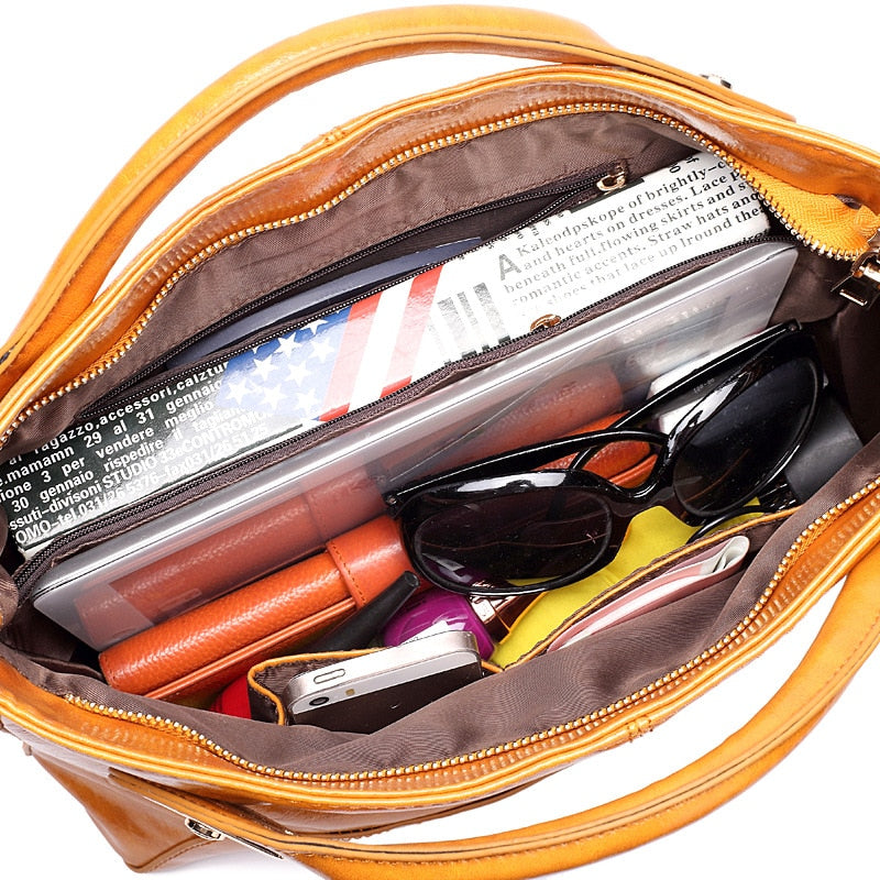 Oil Wax Leather Designer Shoulder Bag eprolo