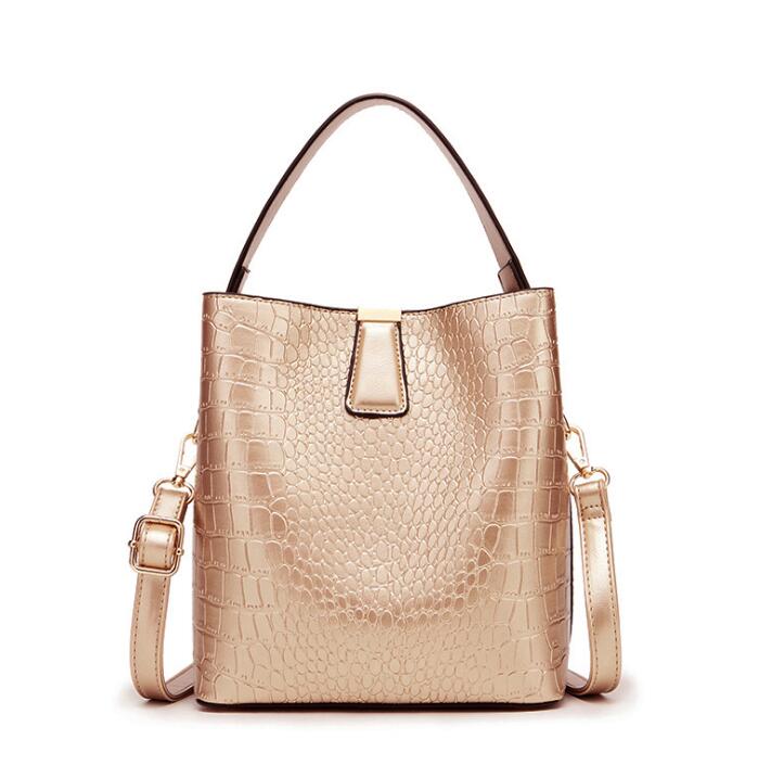 Crocodile Pattern Bucket Bags Leather Handbags Women Crossbody Bags Totes Ladies Shoulder Messenger Bag Female Purses eprolo