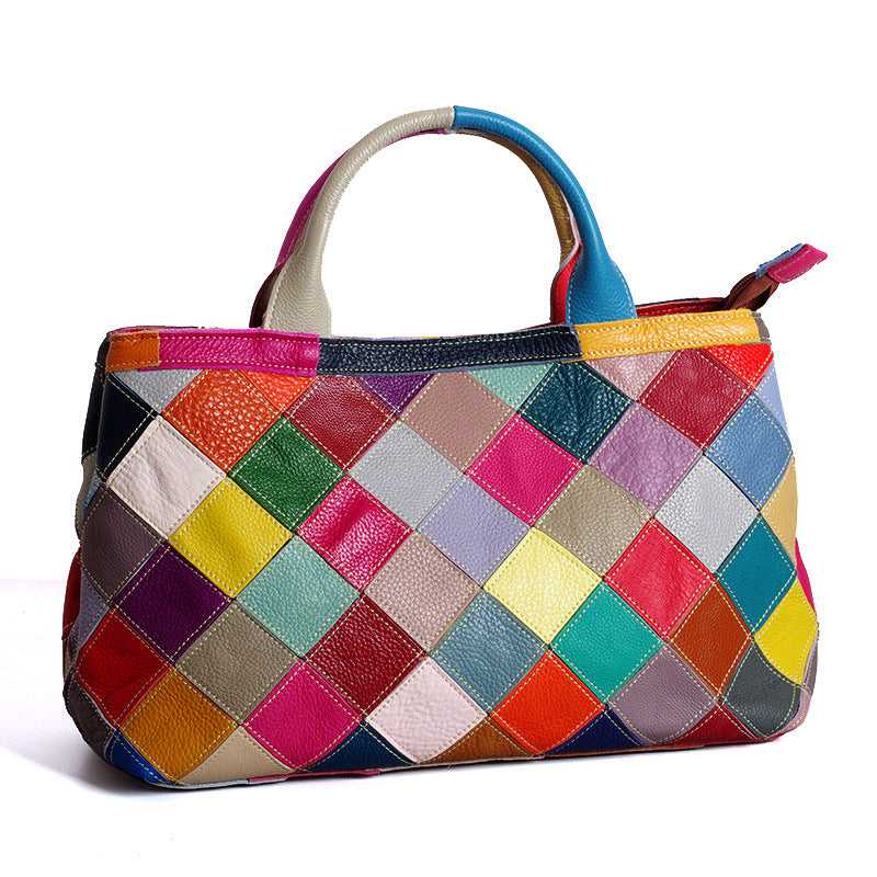 Leather top layer cowhide handbags Cjdropshipping