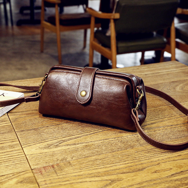 Soft leather women's bag, casual and versatile single-shoulder crossbody bag, mini multi-functional all clip bag Hypersku