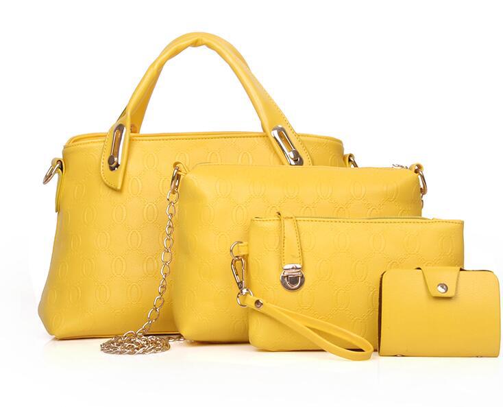 new Korean fashion handbags embossed four piece ladies bag shoulder diagonal handbag Cjdropshipping
