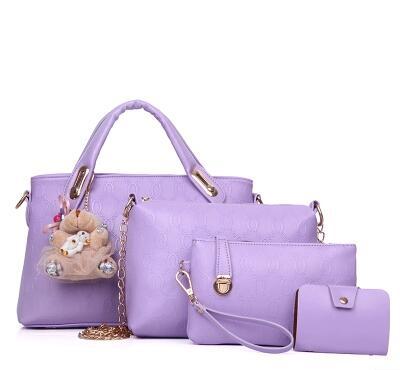 new Korean fashion handbags embossed four piece ladies bag shoulder diagonal handbag Cjdropshipping