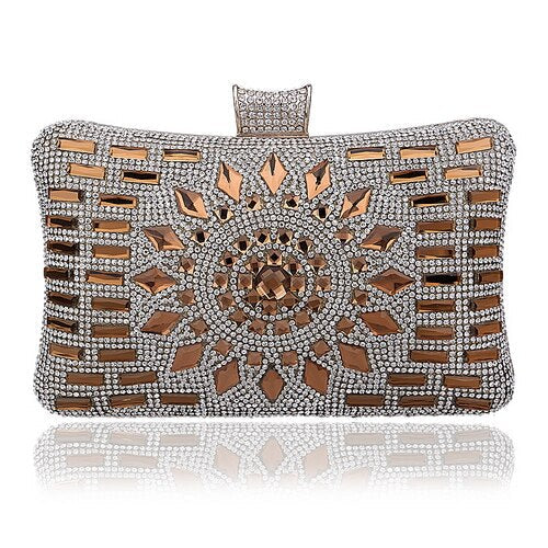 Acrylic Diamond Chain Evening Clutch eprolo