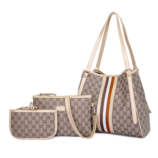 PU Fashion Color Print Rivet Shoulder Bag eprolo