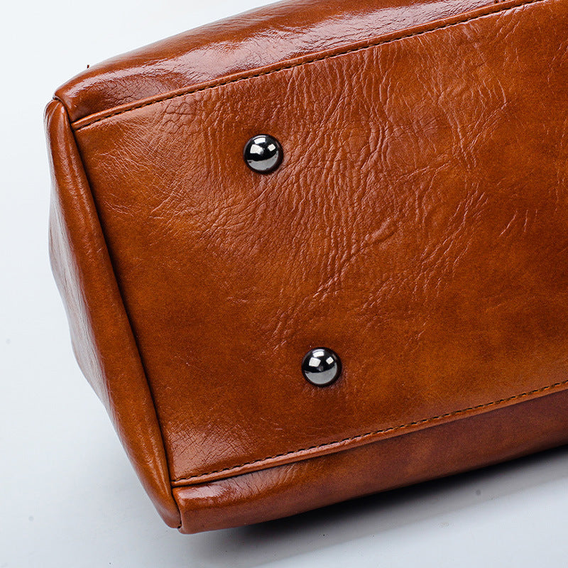 Vintage Oil Wax leather luxury handbags Women Bags Cjdropshipping