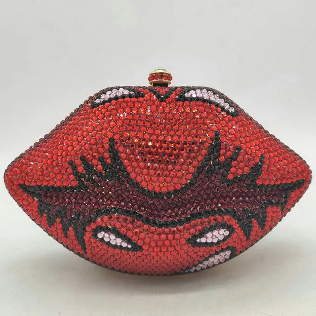Crystal Rhinestone Metal Evening Clutch eprolo