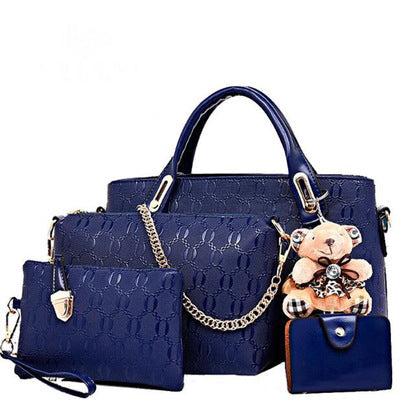 new Korean fashion handbags embossed four piece ladies bag shoulder diagonal handbag Cjdropshipping