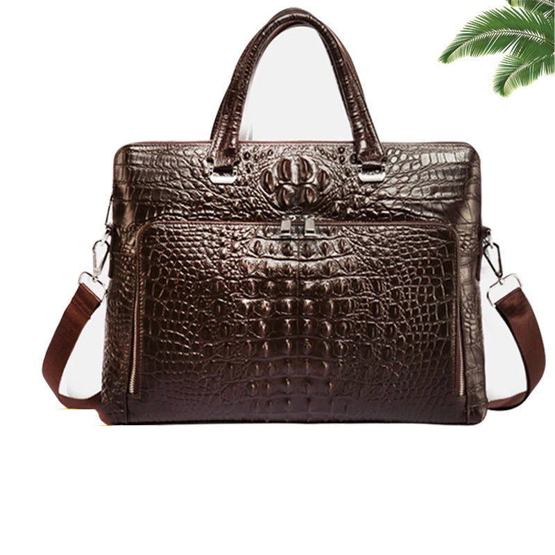 Crocodile Leather Laptop Briefcase for Men eprolo