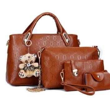new Korean fashion handbags embossed four piece ladies bag shoulder diagonal handbag Cjdropshipping