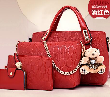 new Korean fashion handbags embossed four piece ladies bag shoulder diagonal handbag Cjdropshipping