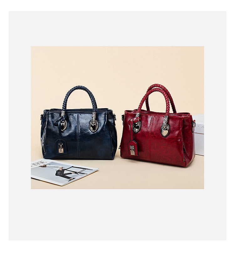 Vintage Oil Wax leather luxury handbags Women Bags Cjdropshipping