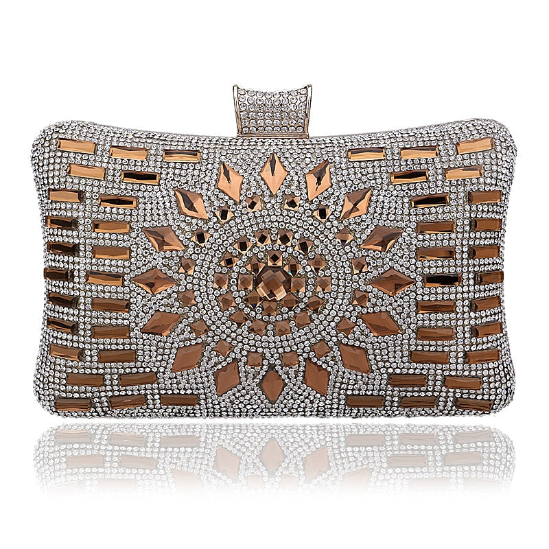 Acrylic Diamond Chain Evening Clutch eprolo