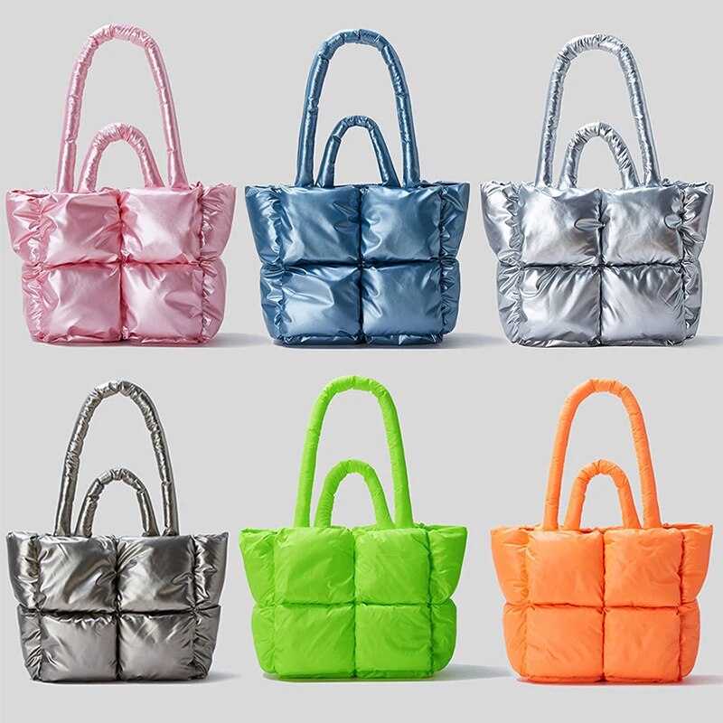 Fluorescent Green Quilted Padded Tote eprolo