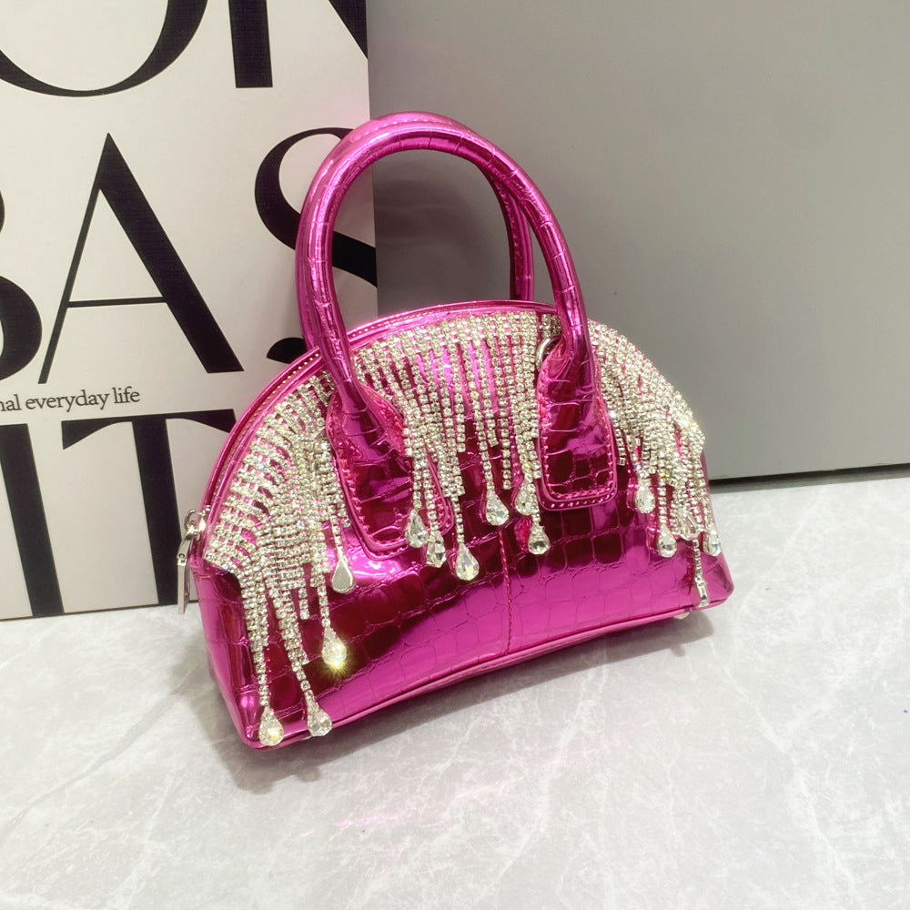 One-shoulder Crossbody Glossy Diamond Tassel Handbags Cjdropshipping