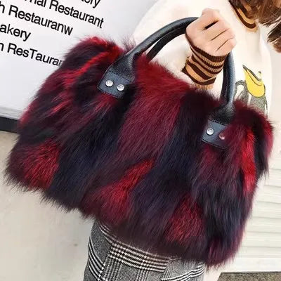 Real Fox Fur Crossbody Shoulder Bag eprolo